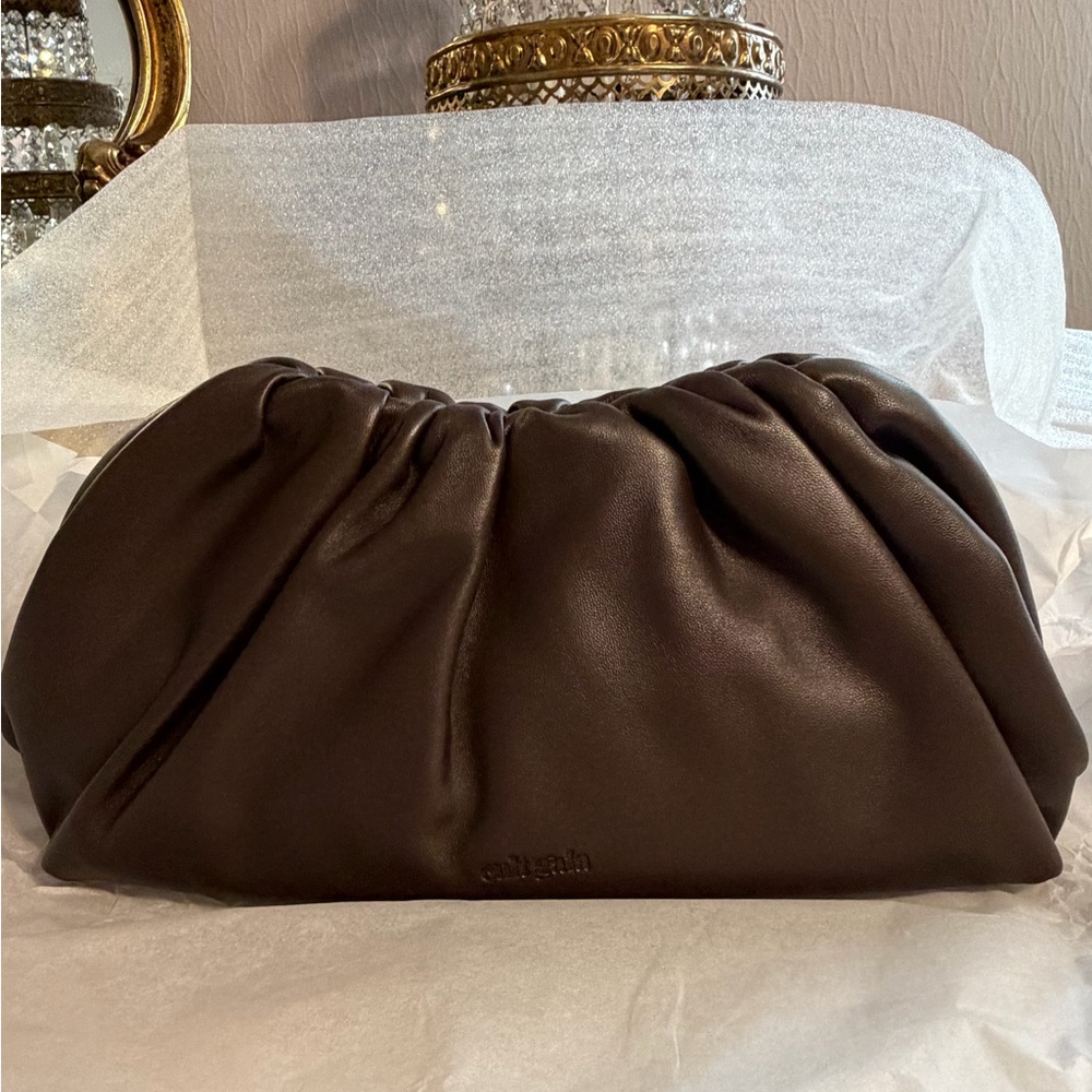 Cult Gaia NWT Dulce Ruched Leather Bag - Luwak Espresso - $598 retail - Picture 5 of 7